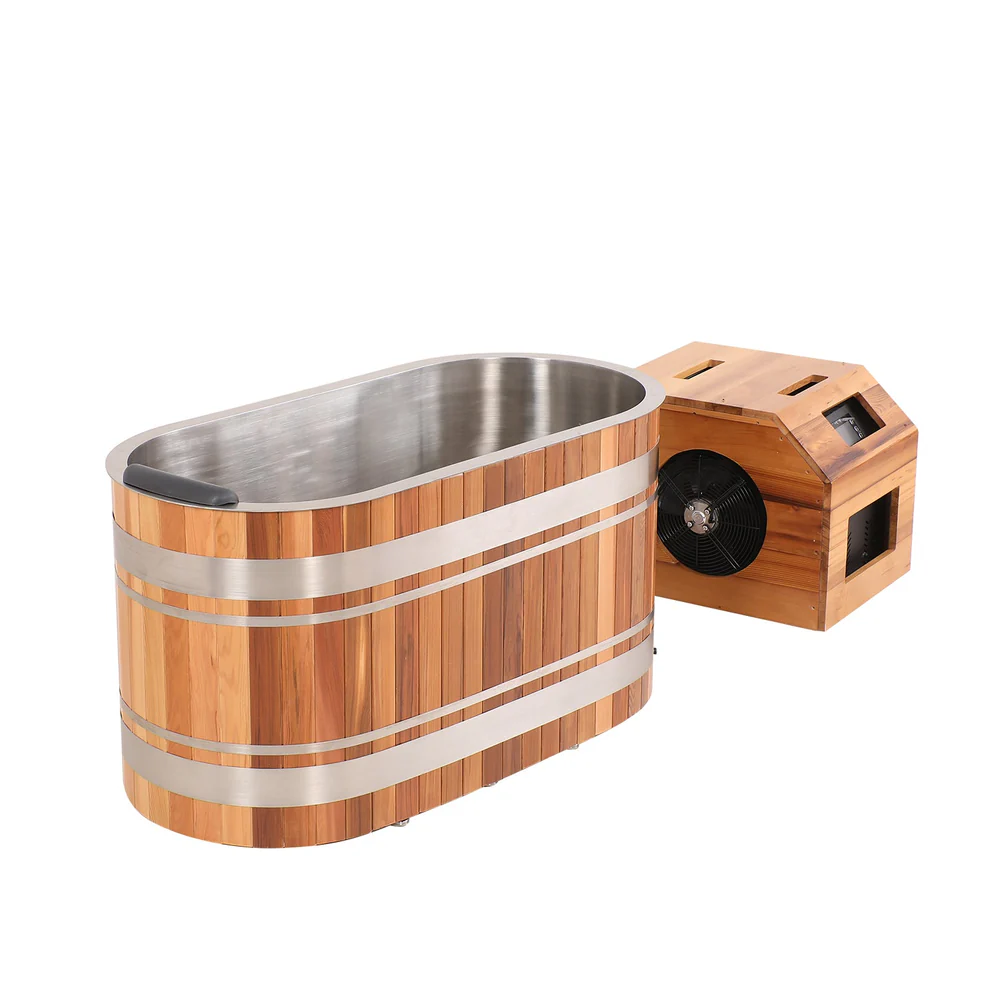 Cedar Wood Cold Plunge with Water Chiller