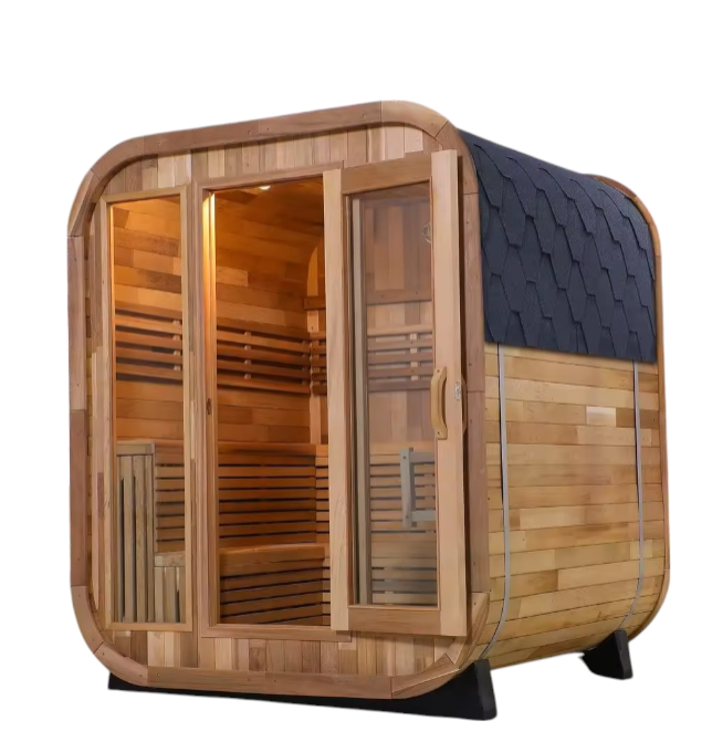 4-6 Person Red Cedar Cube Sauna Kit w/Heater & Accessories
