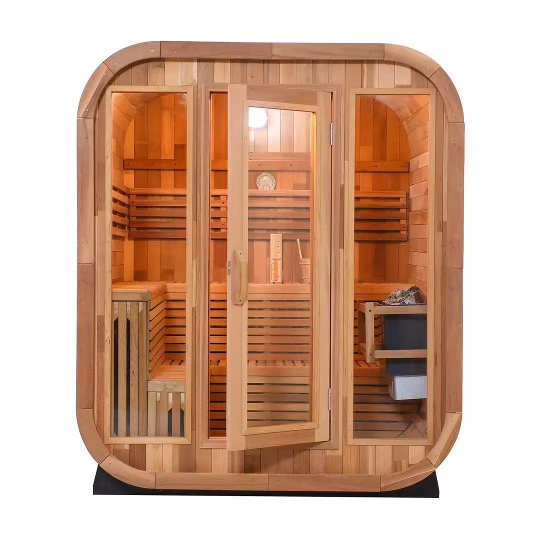4-6 Person Red Cedar Cube Sauna Kit w/Heater & Accessories