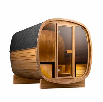 4-Person Thermo Spruce Outdoor Cube Sauna Kit with 6kW ETL-Certified Heater and Accessories