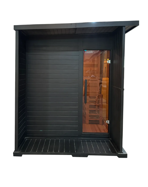 black modern outdoor sauna kit