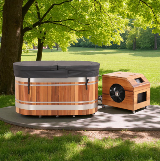 Cedar Wood Cold Plunge with Water Chiller